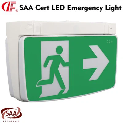 AUEXLED-02 Одобрен от SAA LED знак за авариен изход Светло зелен Бягащ човек отдясно